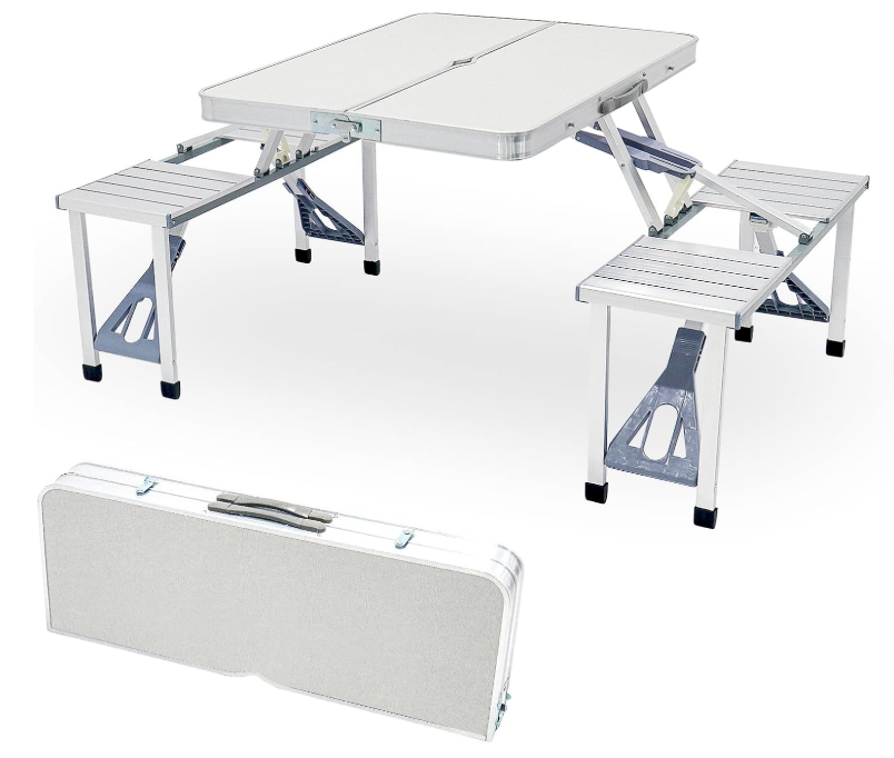 🏕 SKLOPIVI KAMP STO SA 4 STOLICE – IDEALAN ZA IZLETE I ROŠTILJ 🏕