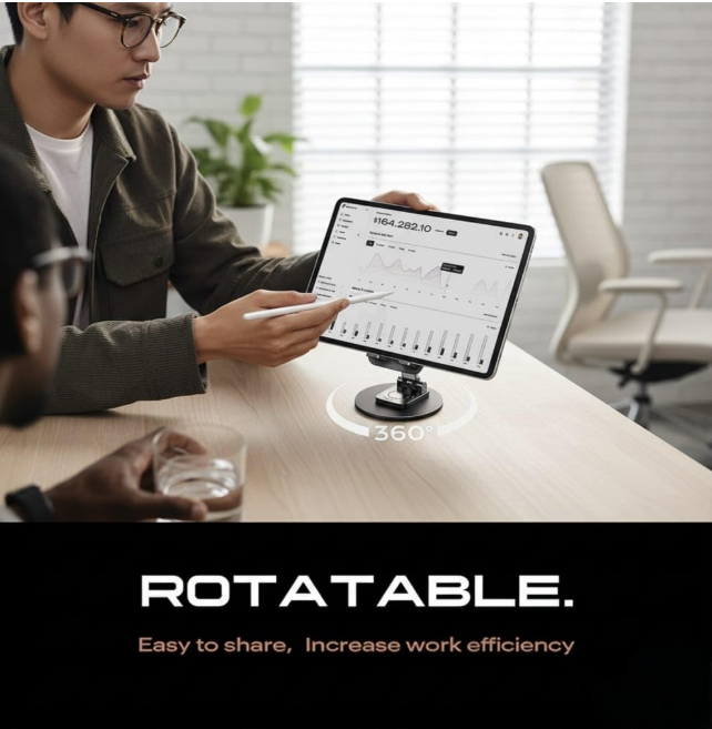 📱✨ 360° ROTIRAJUĆI METALNI DRŽAČ ZA TELEFON I TABLET