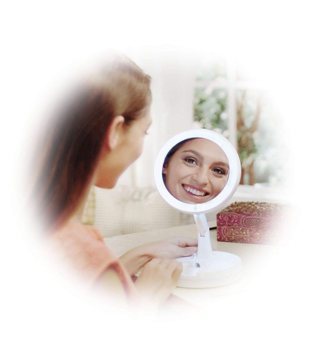 💄 Foldable USB LED Makeup Mirror – Sklopivo ogledalo sa LED svjetlom