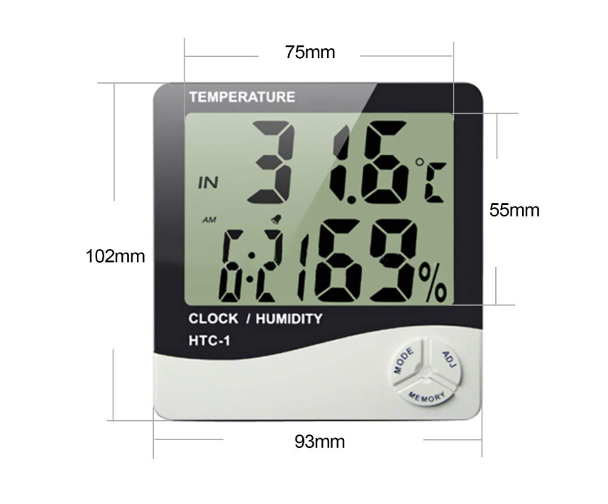 🌡️⏰ DIGITALNI TERMOMETAR + HIGROMETAR + SAT – 5U1 PAMETNI MJERAČ ZA SVAKI PROSTOR! 💧📊