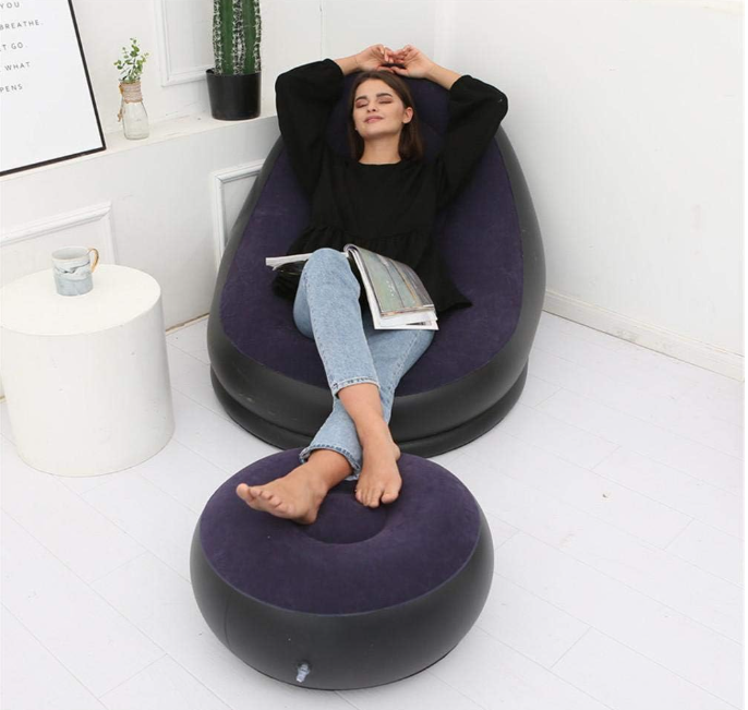 🛋️💨 NAPUHAVAJUĆA LOUNGE SOFA SA TABUREOM – KOMPLET ZA MAKSIMALNO OPUŠTANJE! 🔥