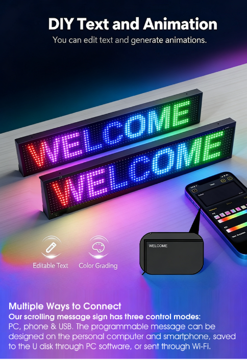 🚨 RGB LED REKLAMNI DISPLAY – PROGRAMABILNI NATPIS KOJI PRIVLAČI KUPCE!