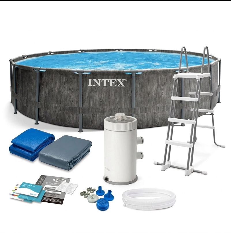 🏊 INTEX BAZEN SA METALNOM KONSTRUKCIJOM GREYWOOD PRISM FRAME PREMIUM 457 x 122 cm 🏊🔥