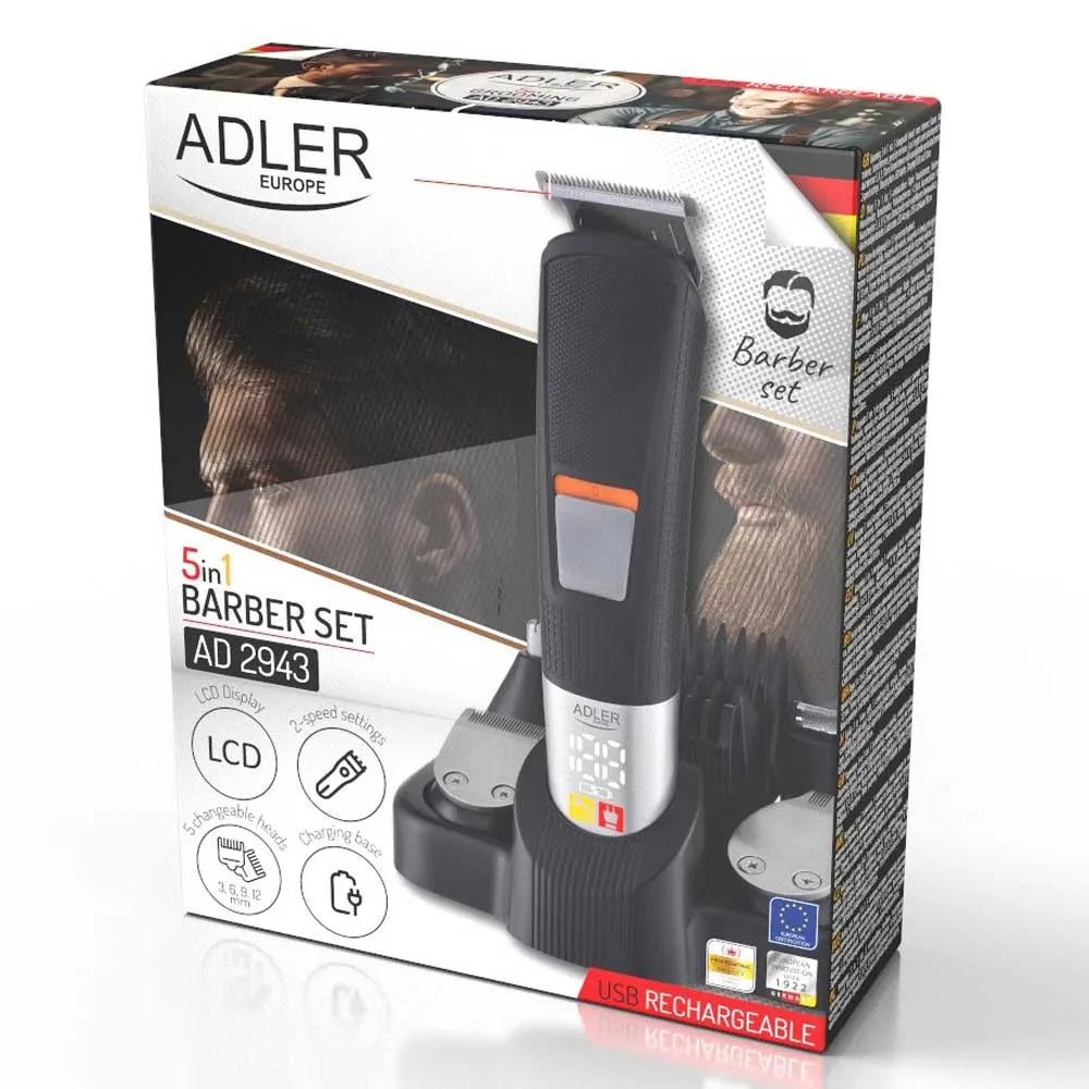 ADLER AD 2943 – PROFESIONALNI 5-U-1 GROOMING SET ZA KOMPLETNU MUŠKU NJEGU!
