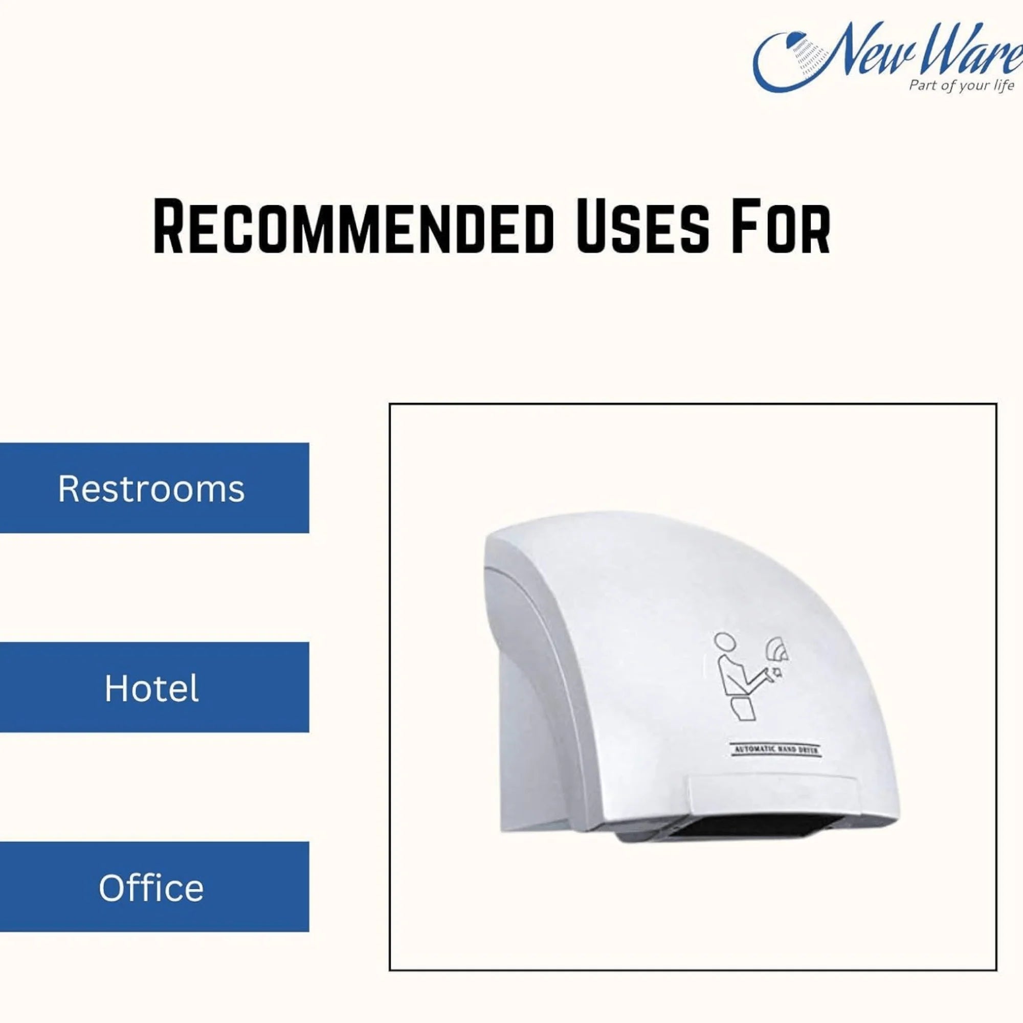 Moćno Automatsko Sušilo za Ruke - 1800W Brzo Sušenje!