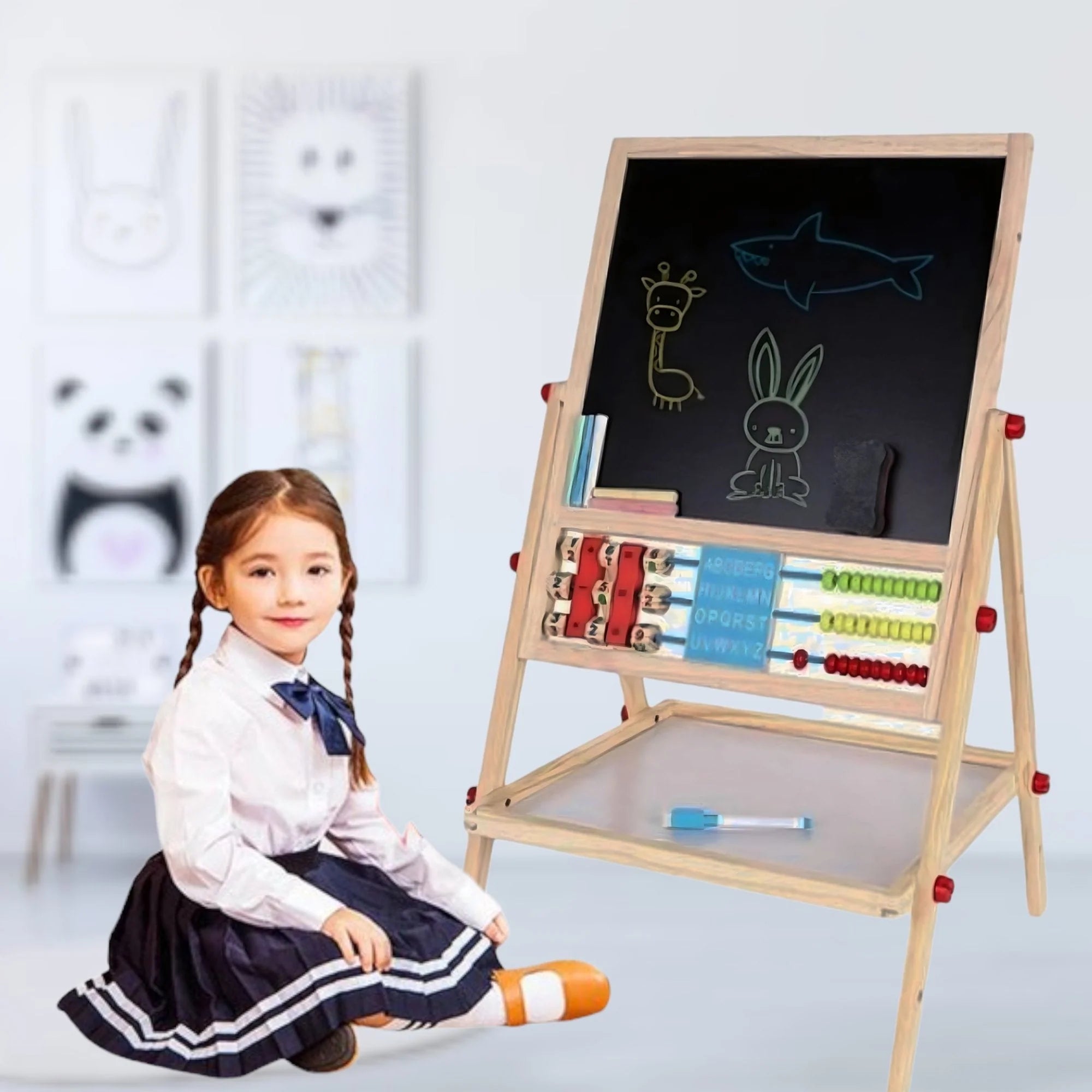 🎨 Interaktivna Dvostrana Obrazovna Ploča – Zabavno Učenje kroz Igru!