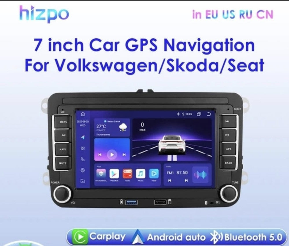 🚗 Android 11 Multimedija – Wi-Fi, GPS, 32 GB – Kompatibilna sa VW / Skoda / Seat