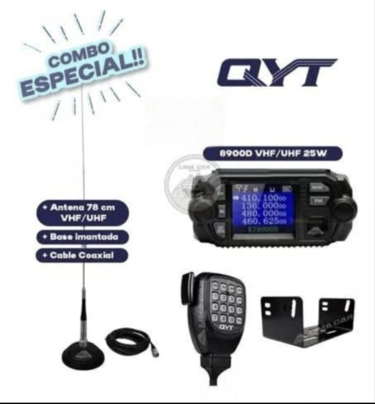 🚗📡 QYT KT-89000D Auto Stanica 25W + Antena 78cm – Profesionalna Komunikacija u Pokretu