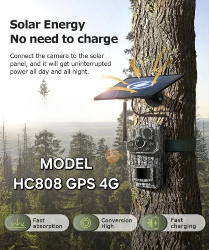 LOVAČKA 4G KAMERA SA SOLAROM + GPS – TROSTRUKI SENZORI, NOĆNO SNIMANJE, PRAĆENJE LOKACIJE! 🔥🌲