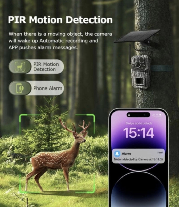 LOVAČKA 4G KAMERA SA SOLAROM + GPS – TROSTRUKI SENZORI, NOĆNO SNIMANJE, PRAĆENJE LOKACIJE! 🔥🌲