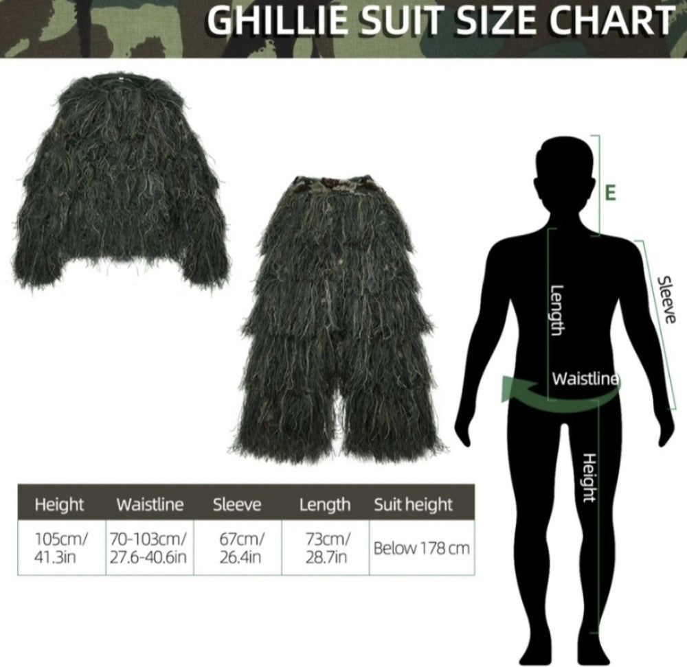 3D GHILLIE MASKIRNO ODJELO – MAKSIMALNA NEVIDLJIVOST U PRIRODI! 🔥🥷