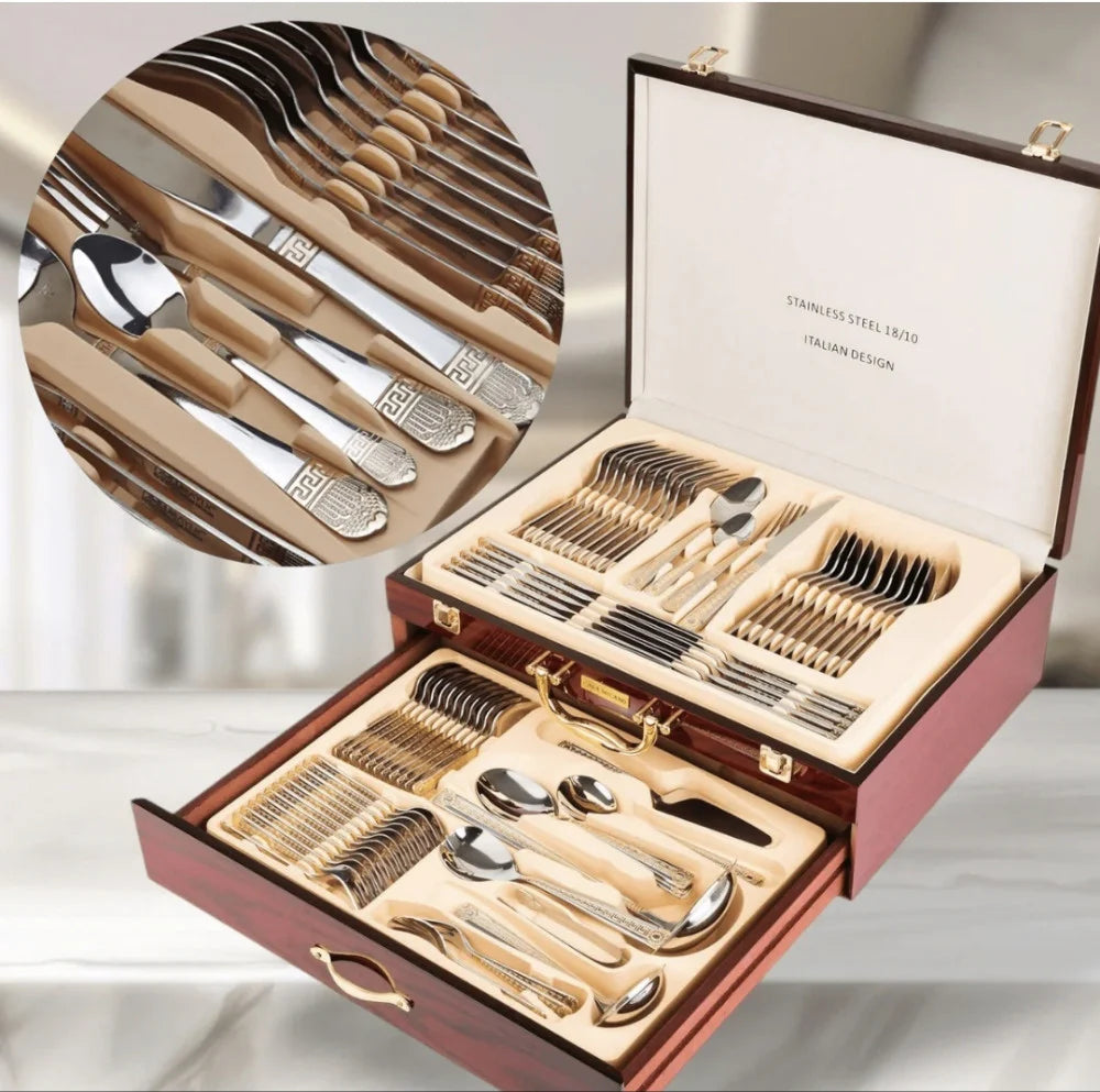 ✨ Hoffmayer Premium Set Pribora za Jelo – 72 Komada Čistog Luksuza