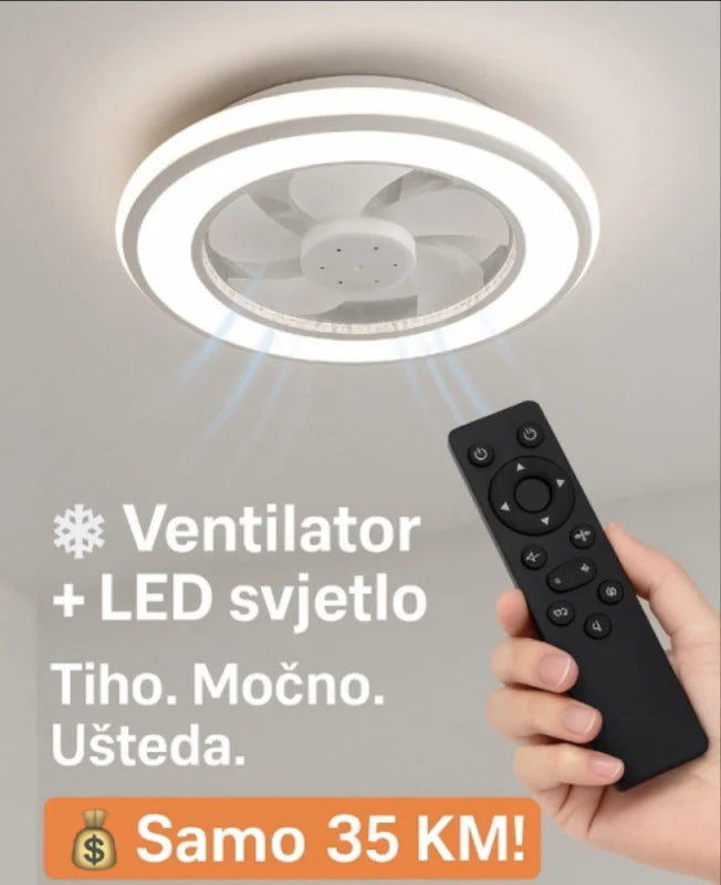 LED Luster s Ventilatorom – Elegancija i Udobnost u Jednom