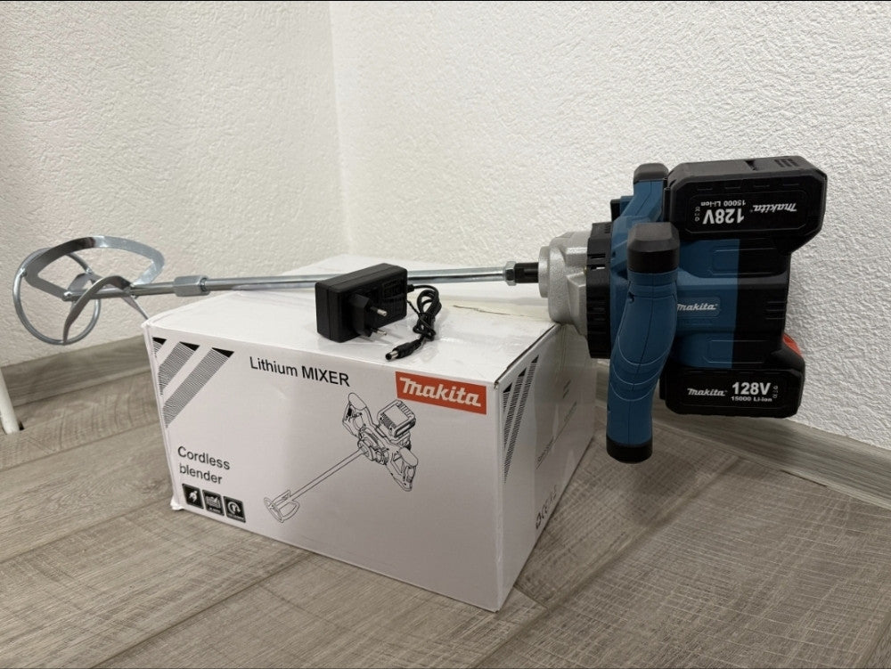 ⚙️ AKU Mikser za Beton i Ljepilo Makita 128V – Snaga i Sloboda bez Kablova! 🚧