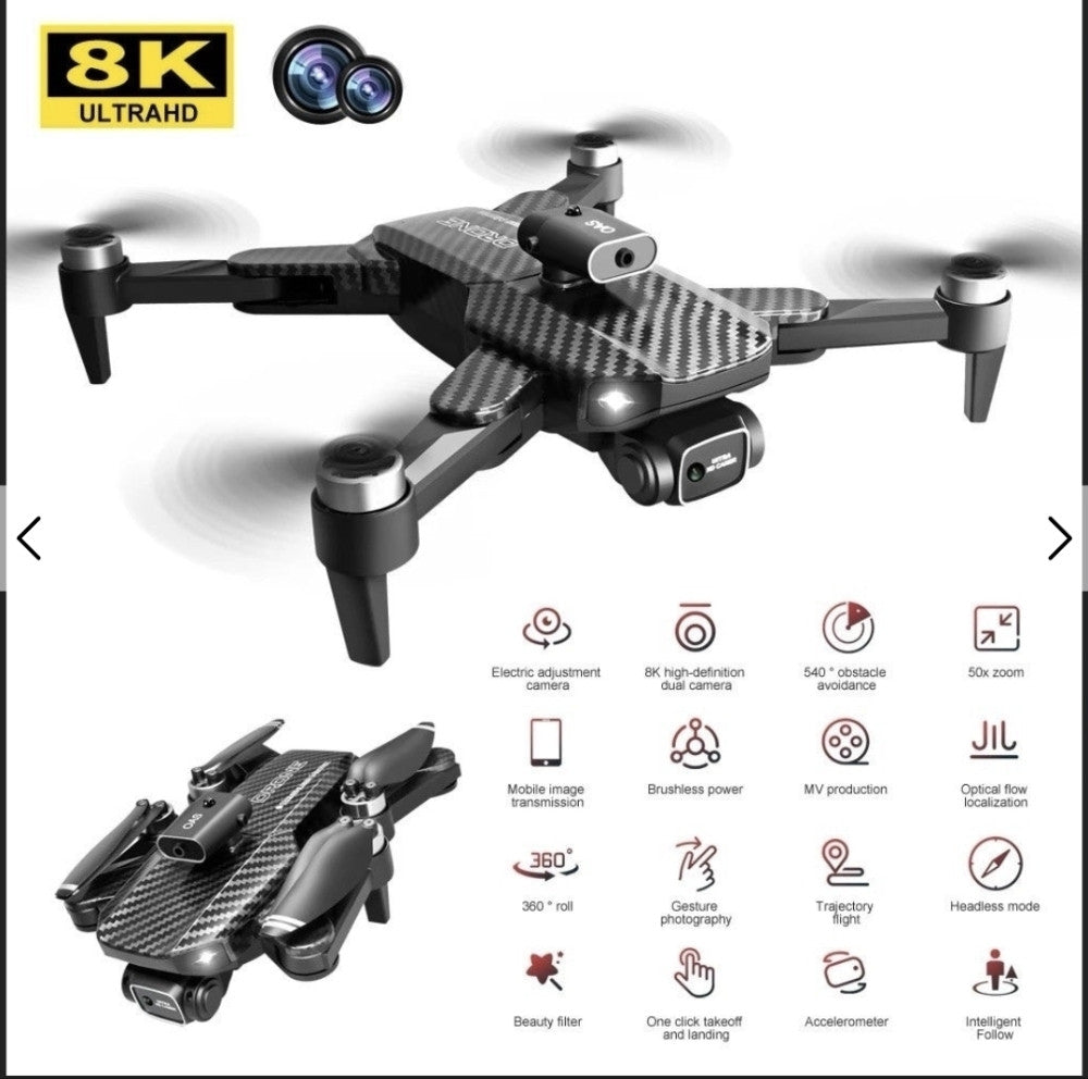 VELIKI KARBONSKI DRON QUADCOPTER RC MODEL 2024 – 8K HD KAMERA + GPS + IZBJEGAVANJE PREPREKA!