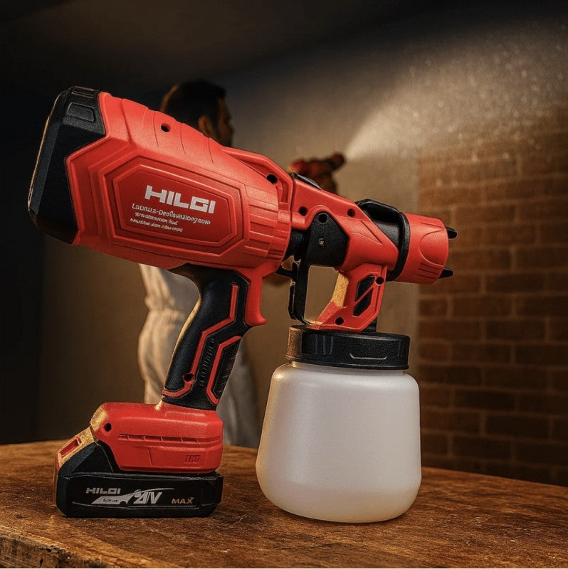 🔥 HILDI Aku Pištolj za Farbanje 21V – Profesionalno farbanje bez kablova!