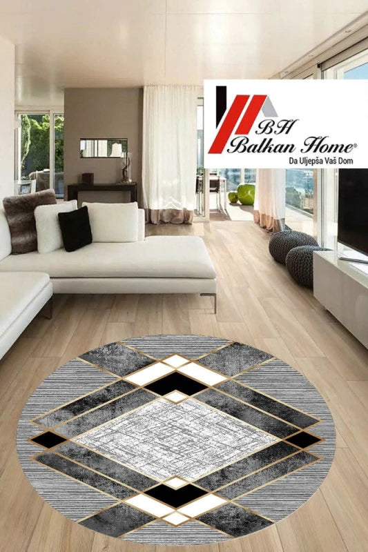 Okrugli tepih 80×80 cm – moderan dizajn i sigurna podloga