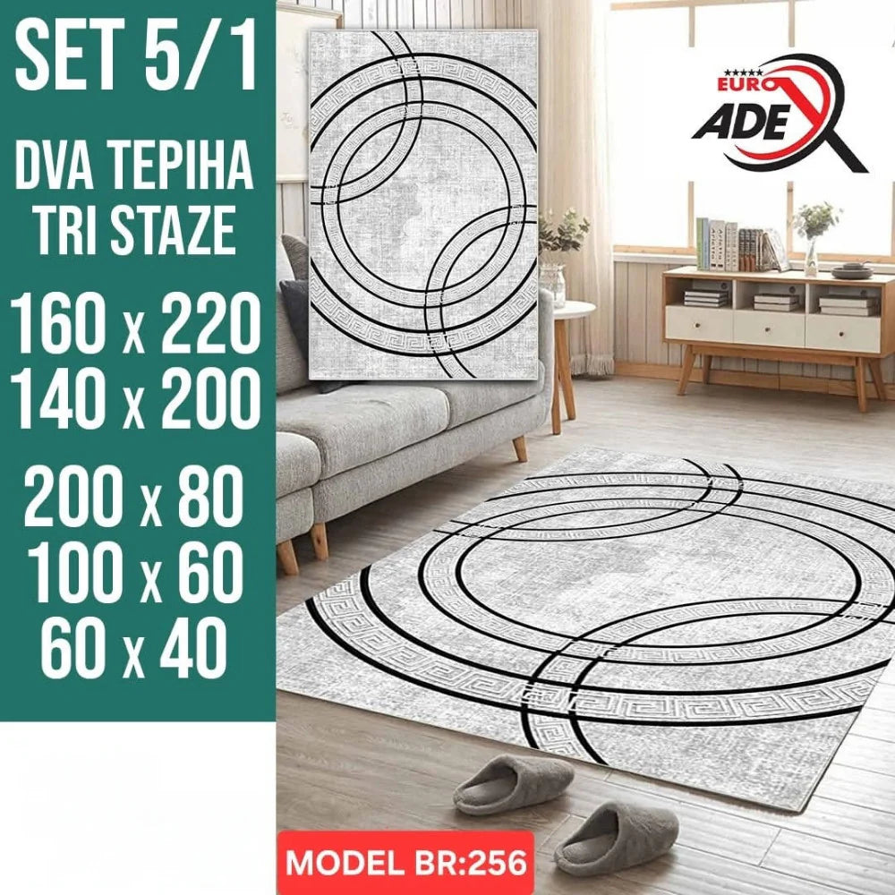 Luksuzni Set Tepiha 5u1 – Savršen sklad udobnosti, elegancije i praktičnosti!