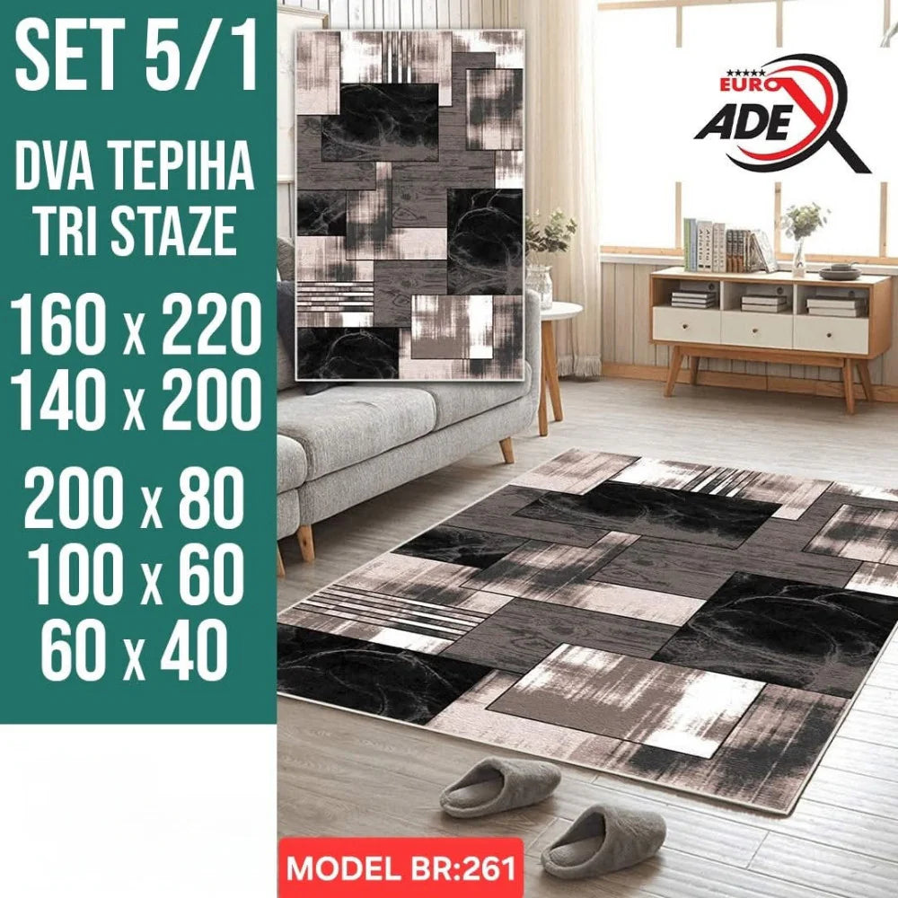 Luksuzni Set Tepiha 5u1 – Savršen sklad udobnosti, elegancije i praktičnosti!