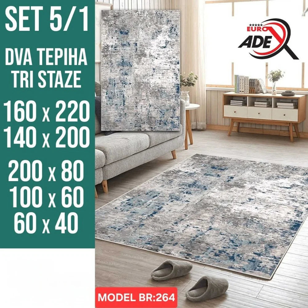 Luksuzni Set Tepiha 5u1 – Savršen sklad udobnosti, elegancije i praktičnosti!