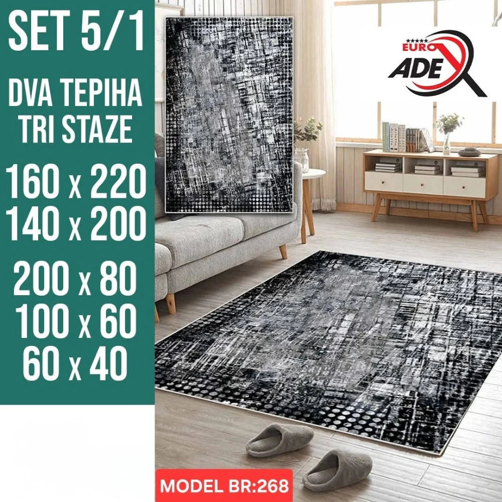 Luksuzni Set Tepiha 5u1 – Savršen sklad udobnosti, elegancije i praktičnosti!