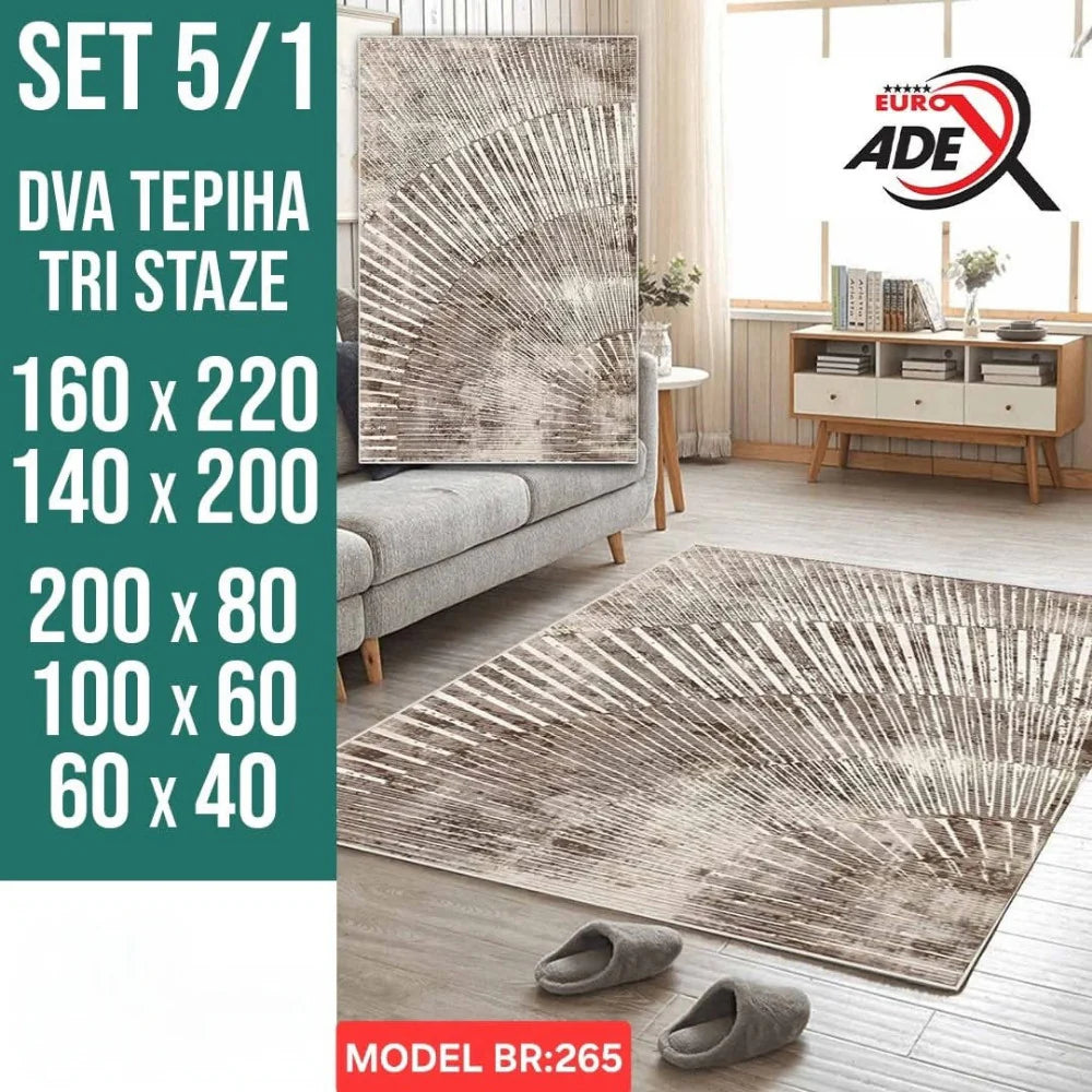 Luksuzni Set Tepiha 5u1 – Savršen sklad udobnosti, elegancije i praktičnosti!