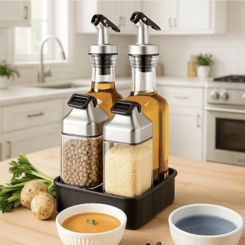 SET ZA ZAČINE I ULJE 4u1