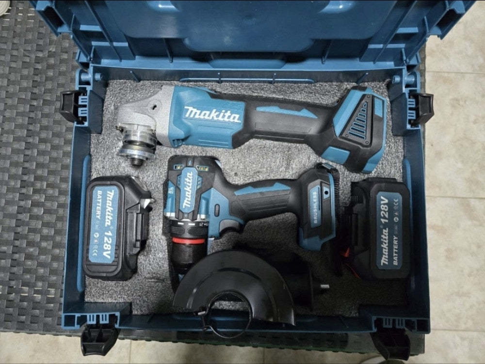 MAKITA AKU Set Alata – Brusilica + Bušilica + 2 Baterije + Kofer