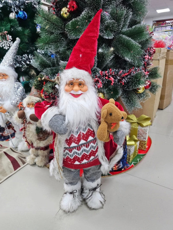 🎅 Djed Mraz 60 cm – Velika Novogodišnja Figurica za Savršen Ambijent
