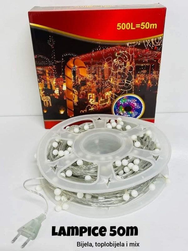 ✨ LED Lampice 50m – Profesionalna Praznična Rasvjeta