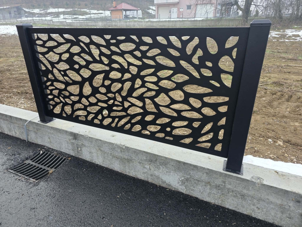 🔥 METALNA OGRADA CNC REZANA 200×100 cm SA STUBOVIMA – PREMIUM IZGLED & MAKSIMALNA SIGURNOST 🔥
