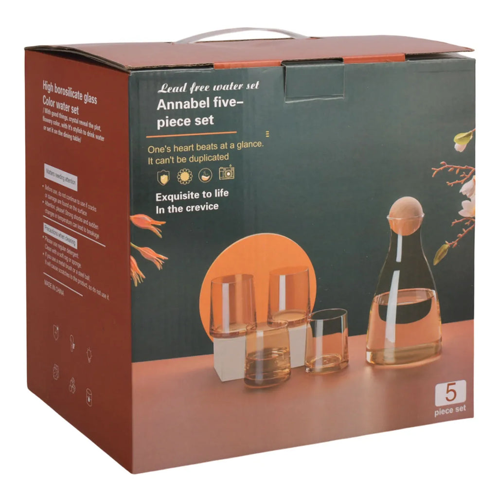 SET 5U1 BOKAL + ČAŠE SA PLUTENIM POKLOPCEM – NORDIC PREMIUM ELEGANCIJA 🔥