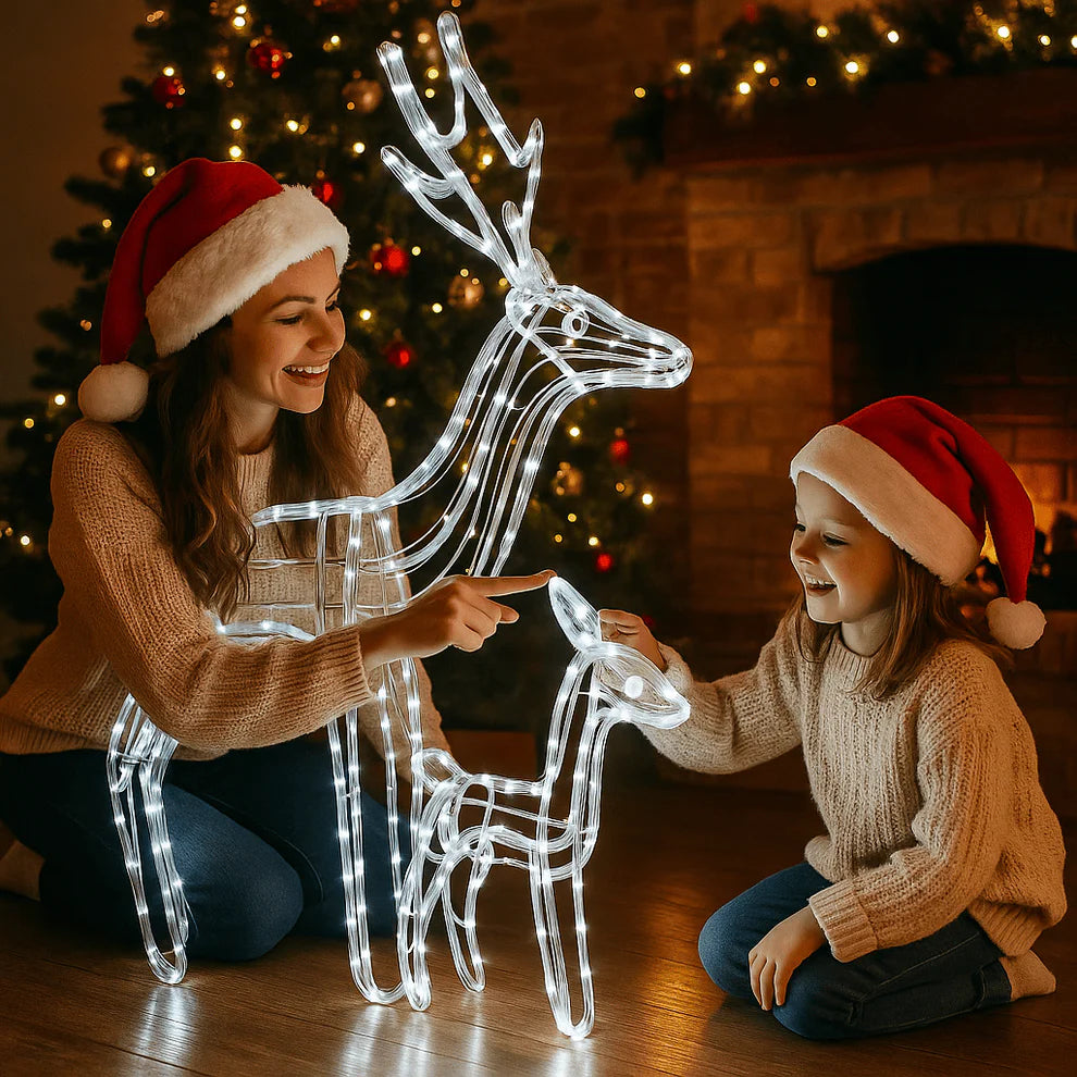 🦌 LED Jelen od Svjetlosnog Kabla – Simbol Elegancije i Božićne Čarolije!