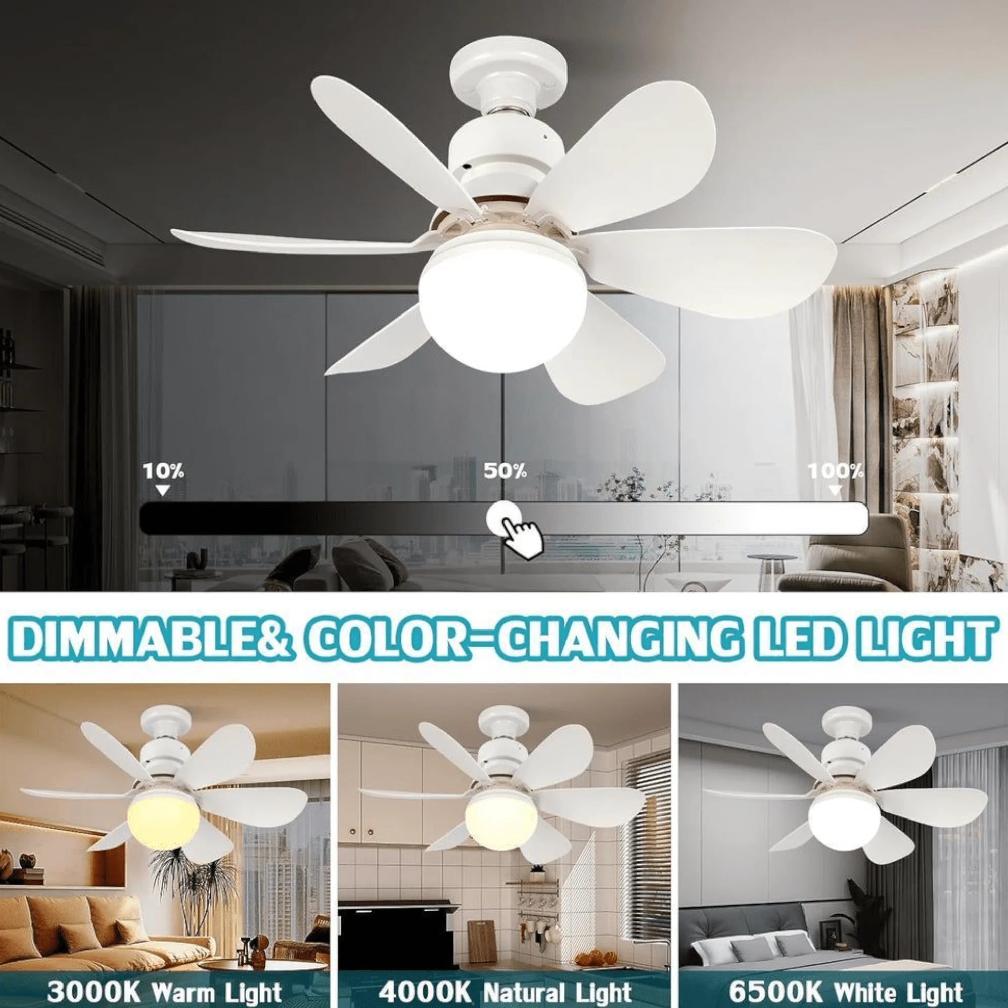 💡 LED Luster s Ventilatorom – Spoj Elegancije, Svježine i Modernog Dizajna