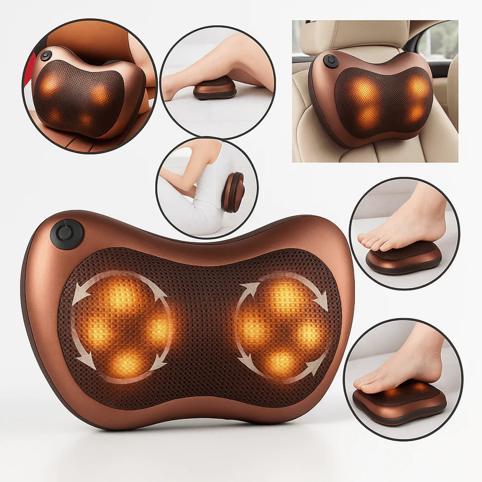 Multifunkcionalni Masažni Jastuk za Vrat, Leđa i Tijelo – Opuštanje i Olakšanje gdje god poželite!