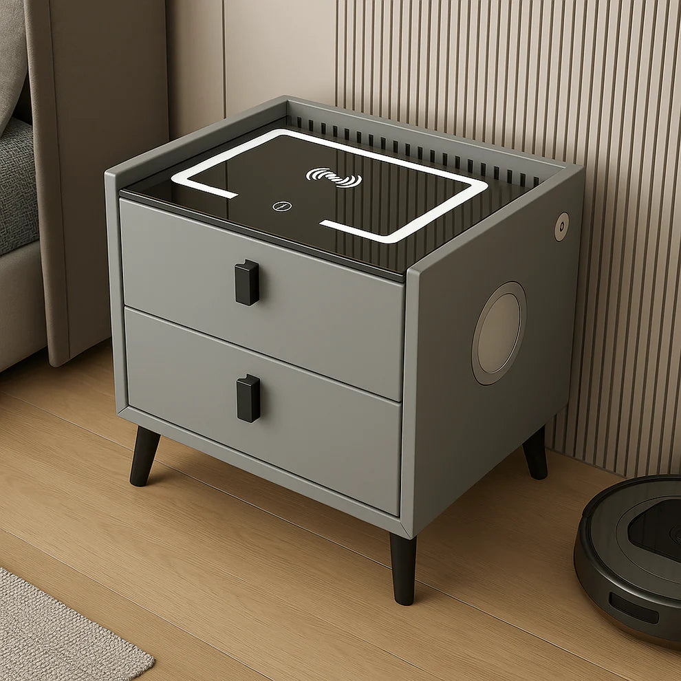 Pametni noćni ormarić s bežičnim punjenjem i zvučnikom