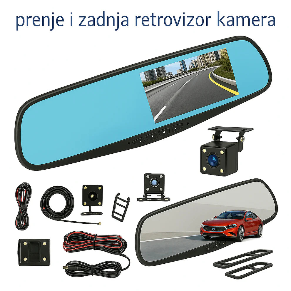 Prednja i Zadnja Retrovizor Kamera