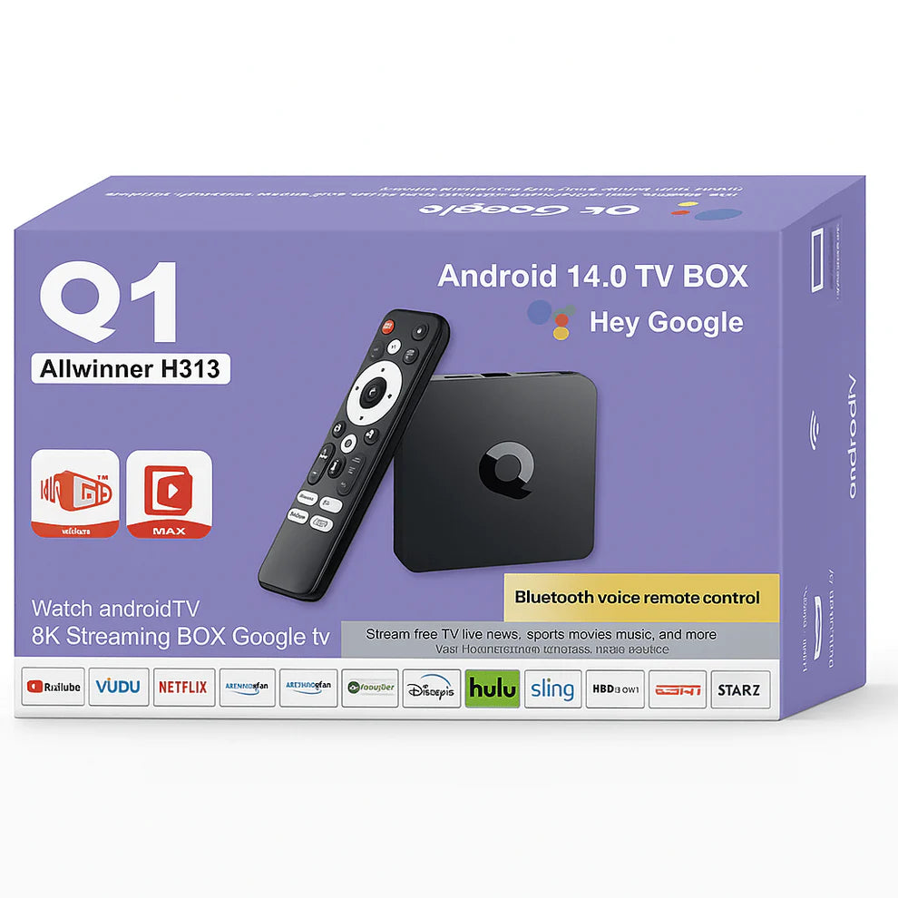 Q1 Android 14.0 TV BOX – 8K Streaming Snaga u Vašem Dnevnom Boravku 📺🚀