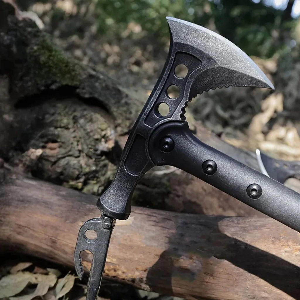🪓🔥 VANGUARD 2U1 TAKTIČKA SJEKIRA SA ČEKIĆEM – ROBUSAN MULTIFUNKCIONALNI ALAT ZA KAMPIRANJE, LOV I OUTDOOR AVANTURE!