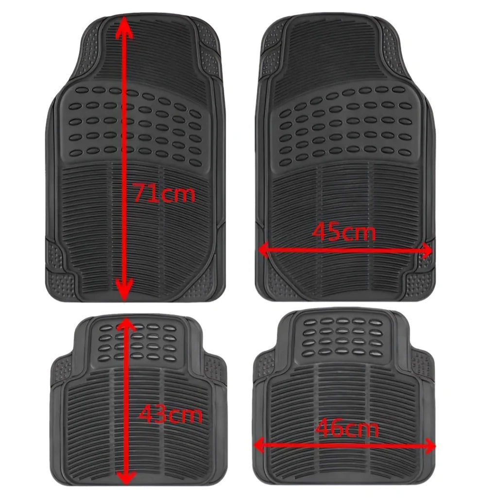 Set gumenih tepiha za automobil - 4.kom
