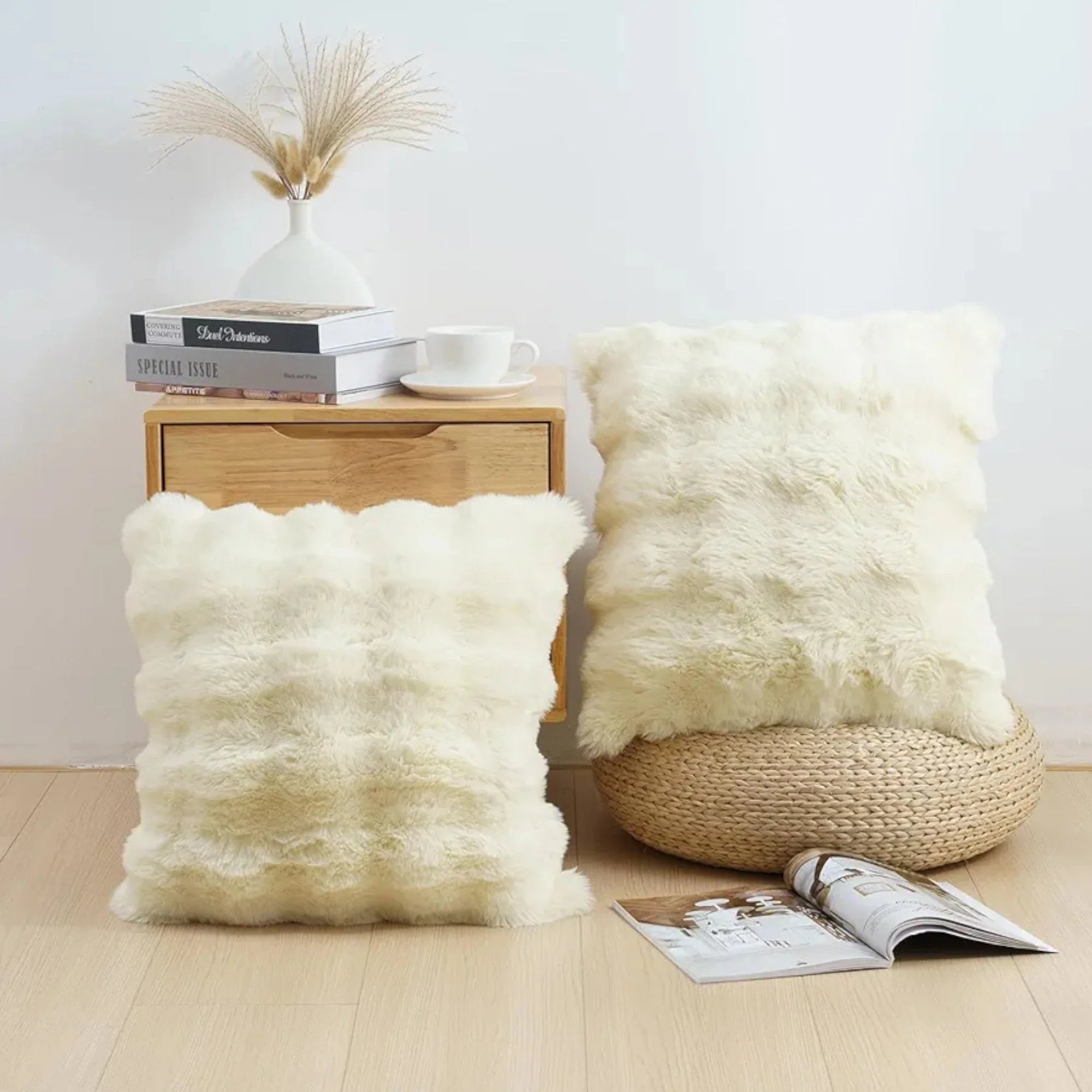 Luksuzni Set od 2 Jastučnice od Umjetnog Krzna