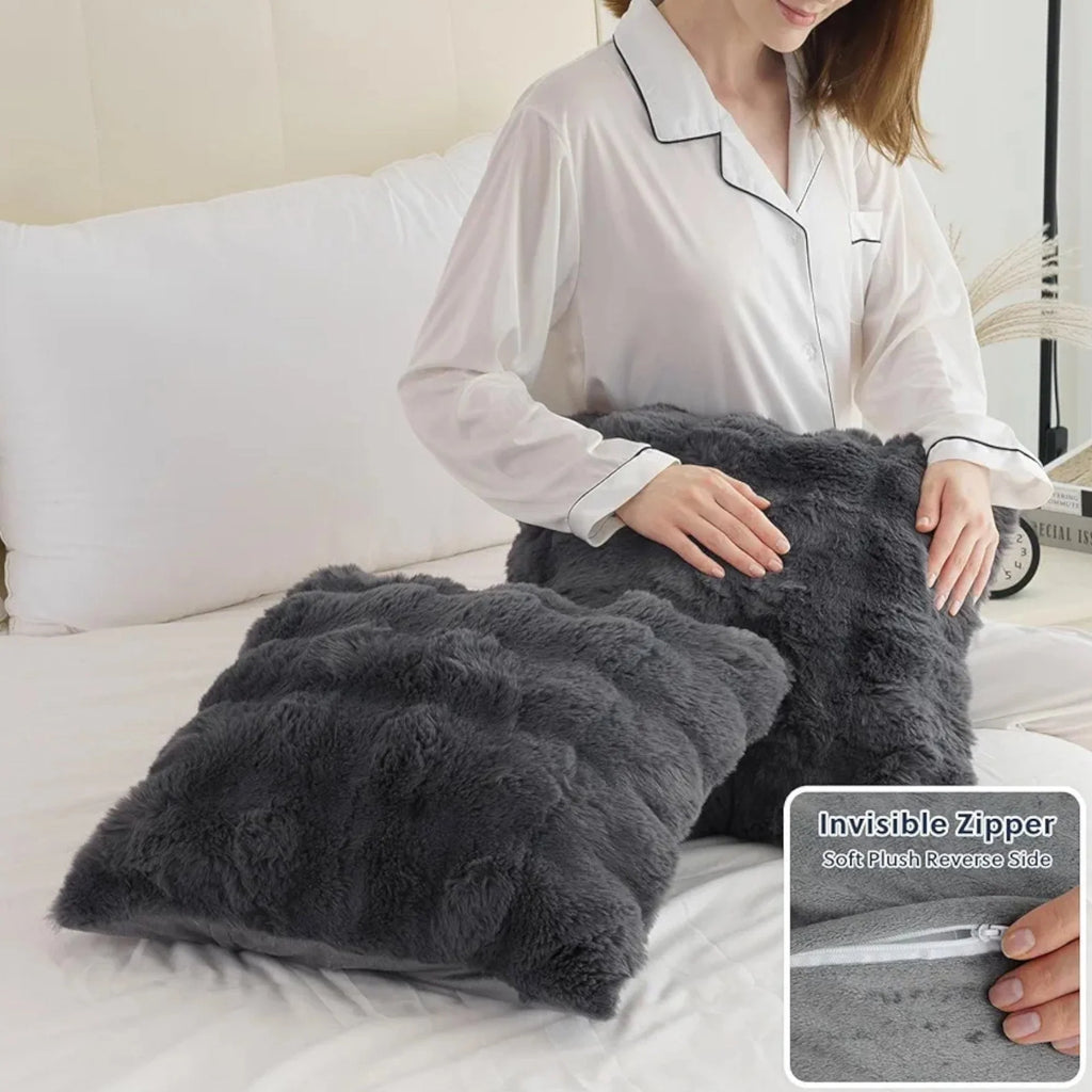 Luksuzni Set od 2 Jastučnice od Umjetnog Krzna