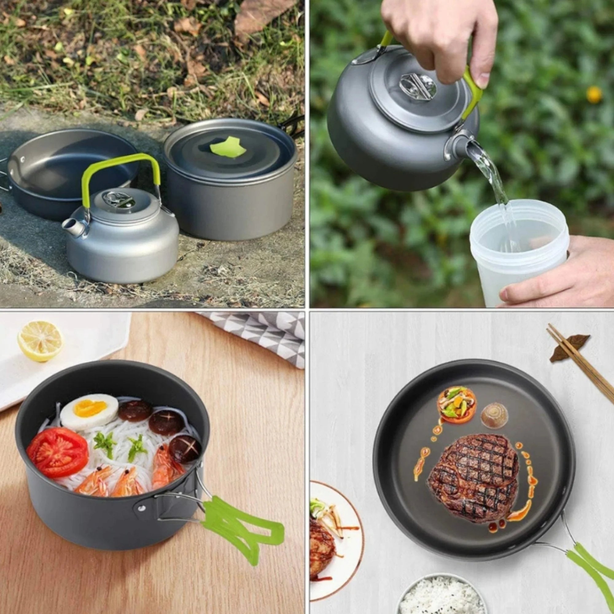 🍳 Kompaktni Set Posuđa za Kampiranje – Savršeno Kuhanje na Otvorenom