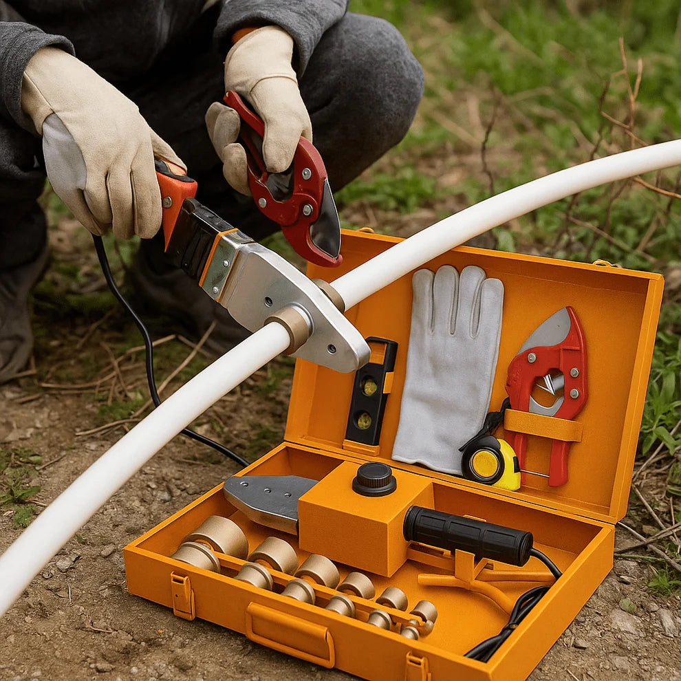 Profesionalni Set za Varenje Plastičnih Cijevi 20–63 mm – 2000W, Kompletan Alat u Koferu