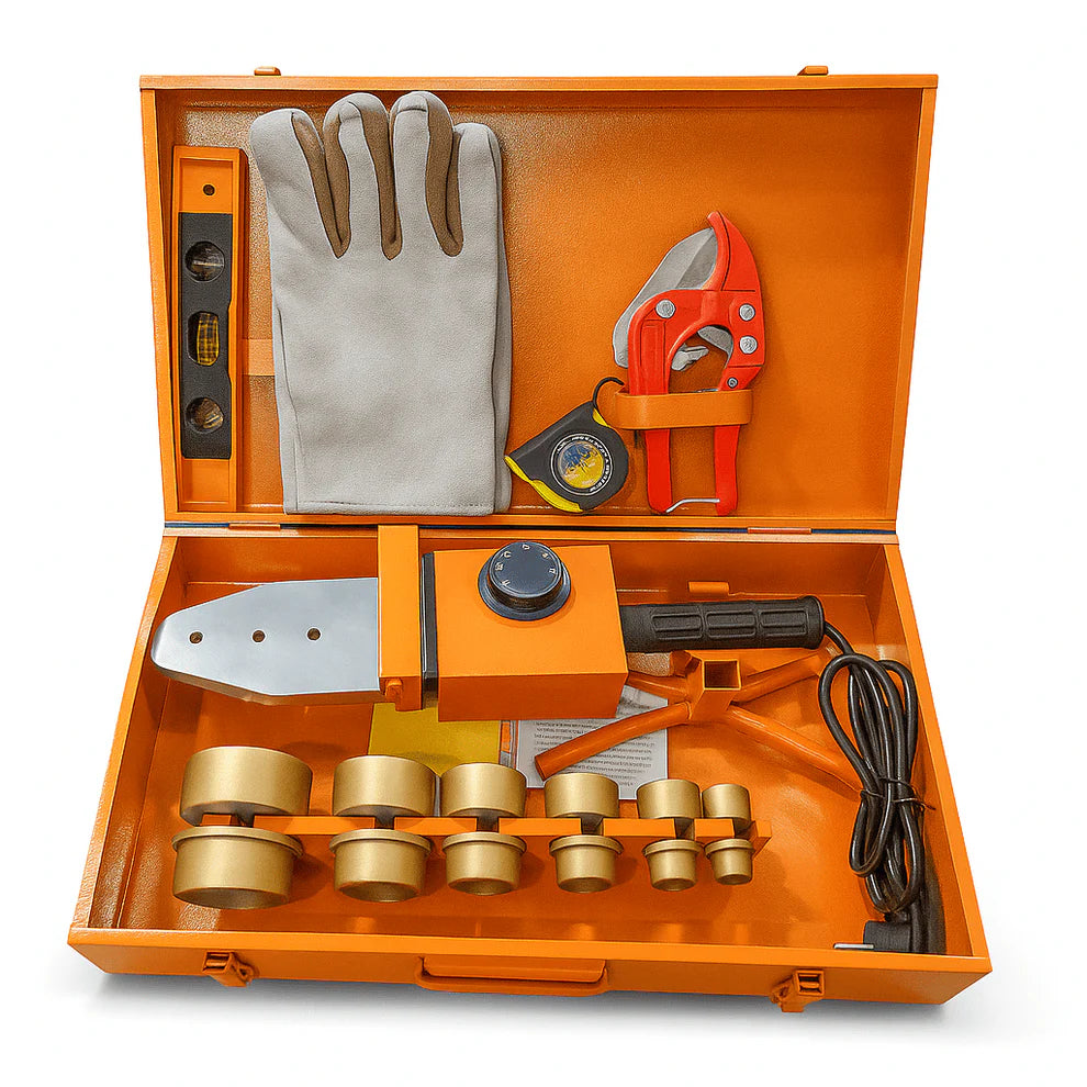 Profesionalni Set za Varenje Plastičnih Cijevi 20–63 mm – 2000W, Kompletan Alat u Koferu