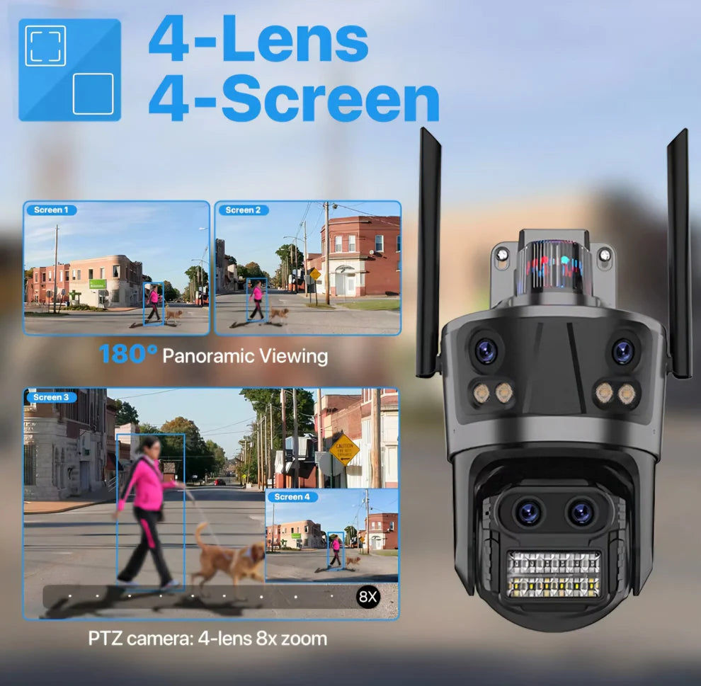 Sigurnosna 4K kamera s 3 objektiva