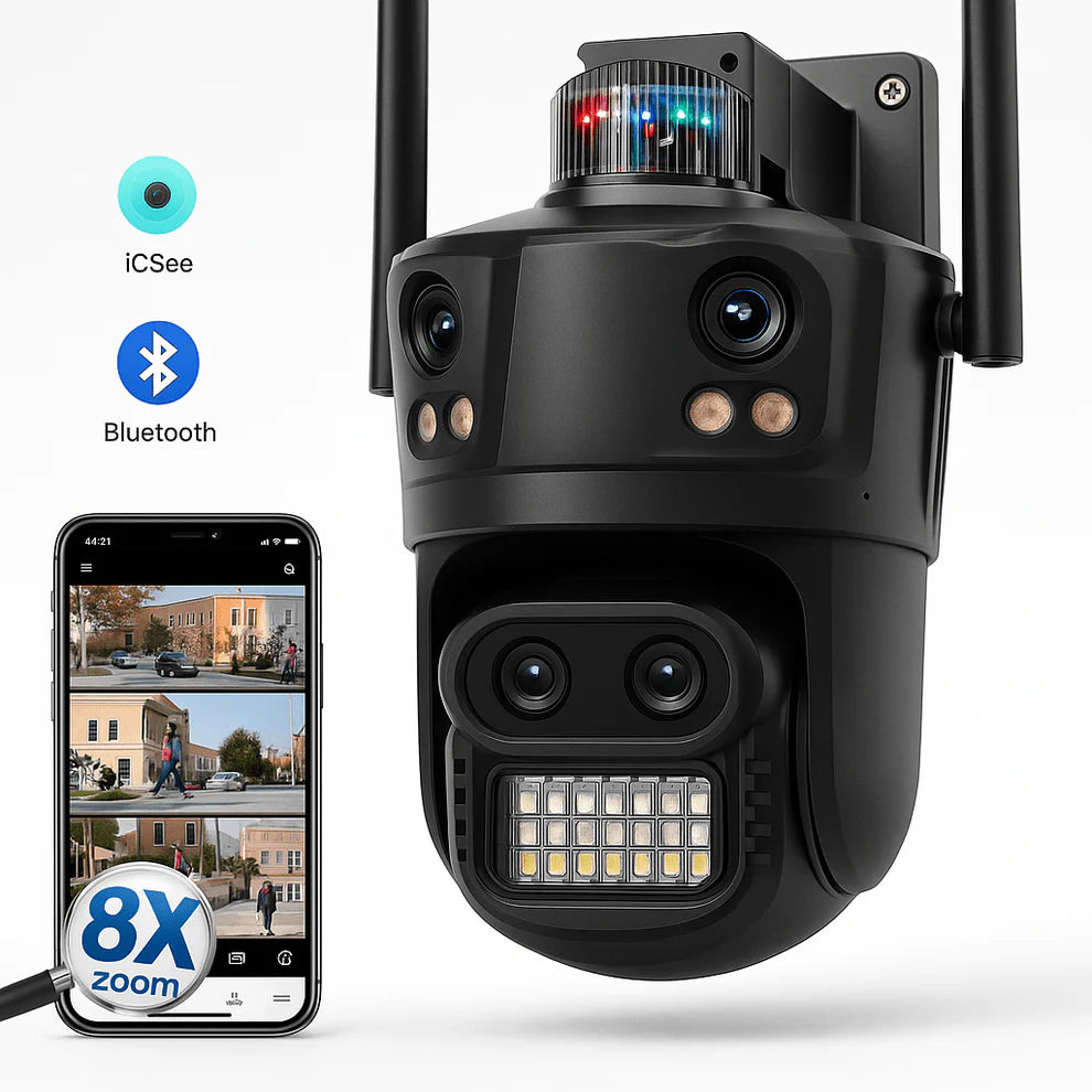 Sigurnosna 4K kamera s 3 objektiva