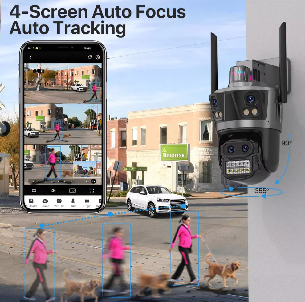 Sigurnosna 4K kamera s 3 objektiva