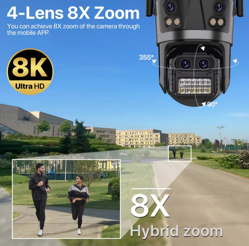 Sigurnosna 4K kamera s 3 objektiva