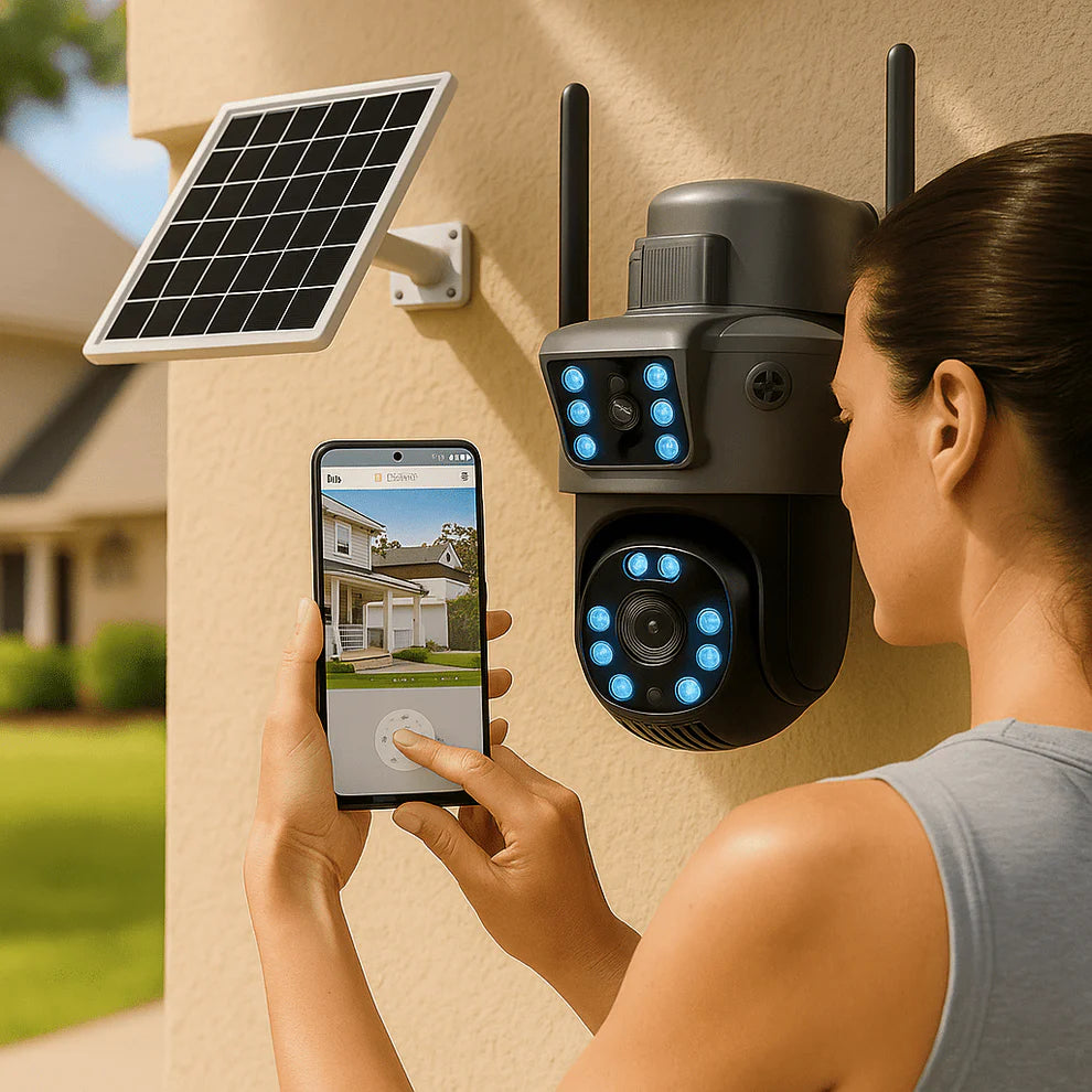 Solarna Sigurnosna Kamera s Dvostrukim Zaslonom